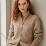 Briarwood Heritage Zip Knit — Khaki, banana_republic product shot