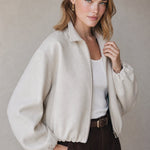 Brooklyn Zip Puffy Jacket — White, banana_republic product shot