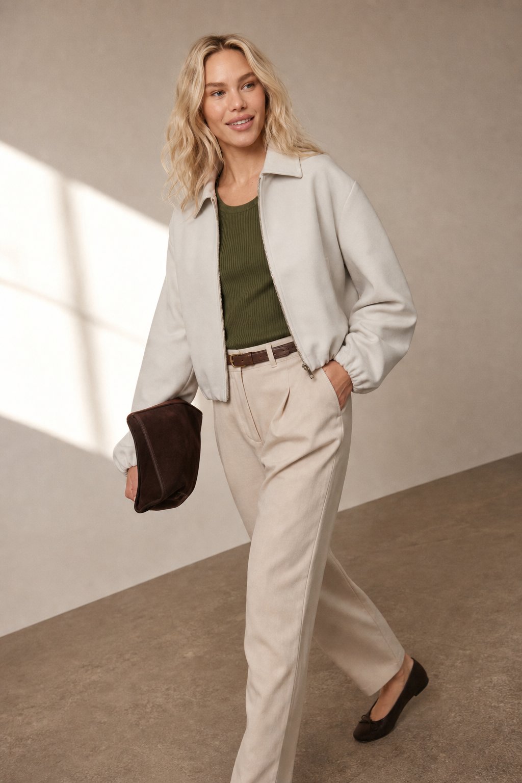 Brooklyn Zip Puffy Jacket — White, banana_republic product shot
