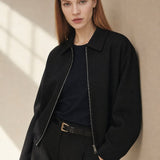 Brooklyn Zip Puffy Jacket — Black, banana_republic product shot