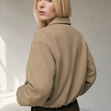 Brooklyn Zip Puffy Jacket — Tan, banana_republic product shot