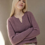 Brushed Mink Wool Pullover — Lavender, banana_republic product shot
