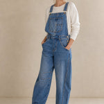 Calvia Wide-Leg Denim Overalls — Blue, banana_republic product shot