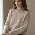 Cambria Cable Turtleneck Sweater — Camel, banana_republic product shot