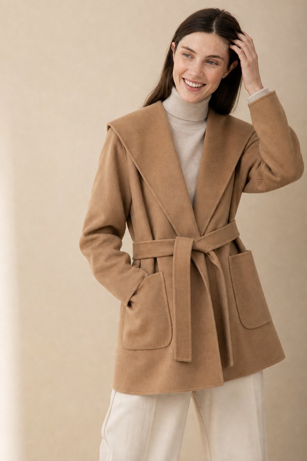 Camel-Hair Long Pointed Coat — Camel, banana_republic product shot