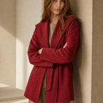 Camel-Hair Long Pointed Coat — Red, banana_republic product shot