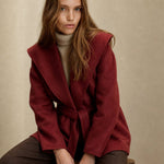 Camel-Hair Long Pointed Coat — Red, banana_republic product shot