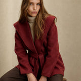 Camel-Hair Long Pointed Coat — Red, banana_republic product shot