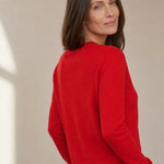 Camille Knit Button Cardigan — Red, banana_republic product shot