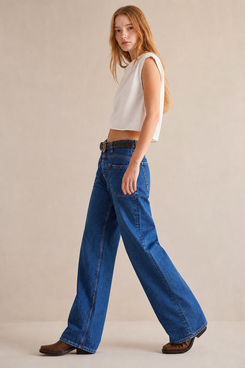 Candace High-Waist Wide-Leg Denims — Navy, banana_republic product shot