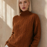 Carinthia Cable Knit Sweater — Fire Orange, banana_republic product shot
