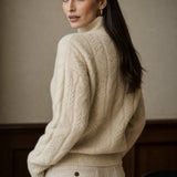 Carinthia Cable Knit Sweater — Crème, banana_republic product shot