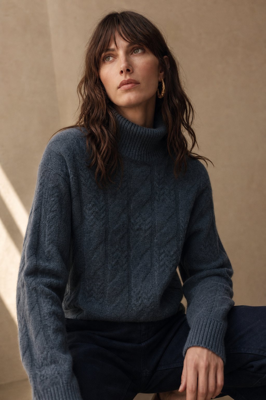 Carinthia Cable Knit Sweater — Gray, banana_republic product shot