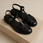 Cassis Italian Leather Low Heels, studio product shot