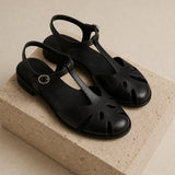 Cassis Italian Leather Low Heels, studio product shot
