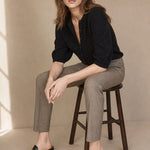 Castello High-Waist Trousers — Gray, banana_republic product shot