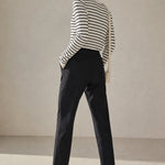 Castello High-Waist Trousers — Black, banana_republic product shot