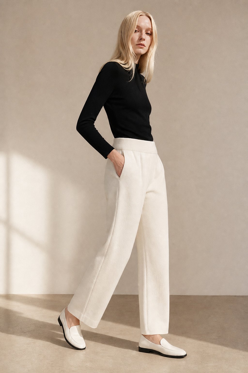 Casual Homebodies Sweats — White, banana_republic product shot