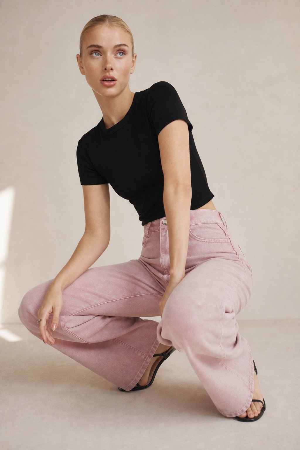 Cecile Auclair Pink Denim Jeans — Pink, banana_republic product shot