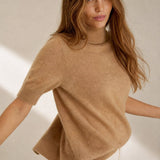 Celine Cashmere Turtleneck Tee — Camel, banana_republic product shot