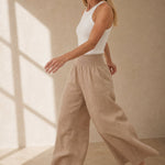 Cersei Wide-Leg Beach Pant — Khaki, banana_republic product shot