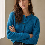Chunky-Knit Alpaca-Blend cardigan — Blue, banana_republic product shot
