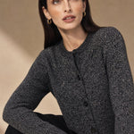 Chunky-Knit Alpaca-Blend cardigan — Gray, banana_republic product shot