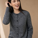 Chunky-Knit Alpaca-Blend cardigan — Gray, banana_republic product shot