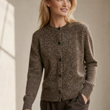 Chunky-Knit Alpaca-Blend cardigan — Brown, banana_republic product shot