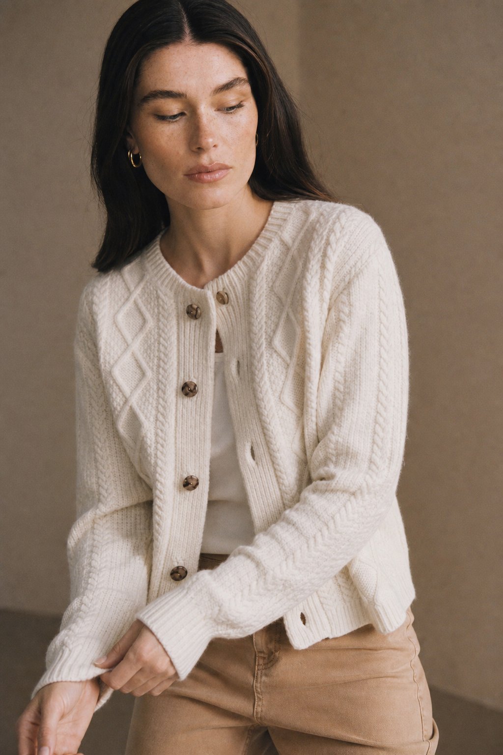 Claire Cable Knit Cardigan, banana_republic product shot