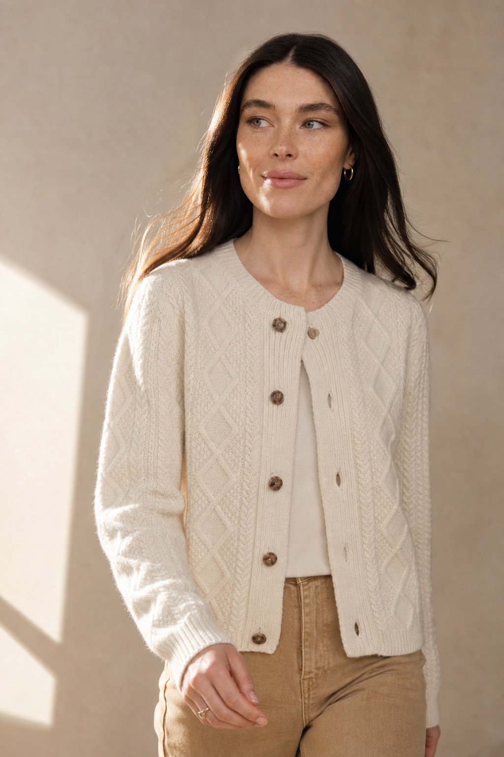 Claire Cable Knit Cardigan, banana_republic product shot