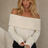 Clara Gracieuse Knit Top — White, banana_republic product shot