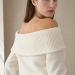 Clara Gracieuse Knit Top — White, banana_republic product shot