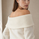 Clara Gracieuse Knit Top — White, banana_republic product shot