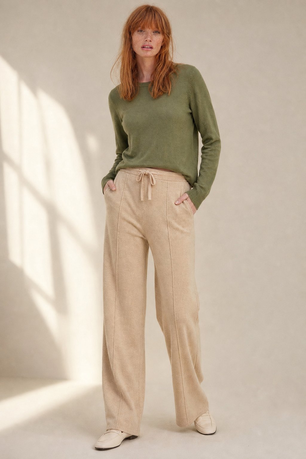 Classic Ladies Wool Trousers — Khaki, banana_republic product shot
