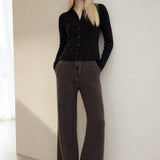 Classic Ladies Wool Trousers — Coffee, banana_republic product shot