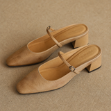 Comporta Italian leather Buckle Mule