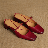 Comporta Italian leather Buckle Mule