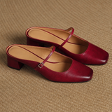 Comporta Italian leather Buckle Mule