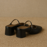 Comporta Italian leather Buckle Mule