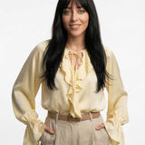 Liora Satin Ruffle Blouse