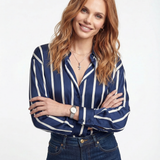 Maren Stripe Satin Blouse