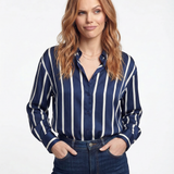 Maren Stripe Satin Blouse