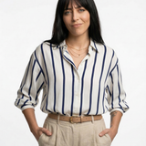 Maren Stripe Satin Blouse