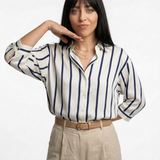 Maren Stripe Satin Blouse