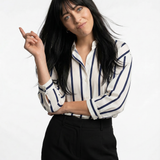 Maren Stripe Satin Blouse