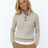 Arden Button-Up Cashmere Sweater