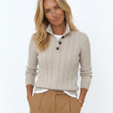Arden Button-Up Cashmere Sweater
