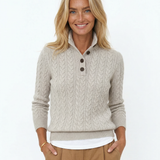 Arden Button-Up Cashmere Sweater