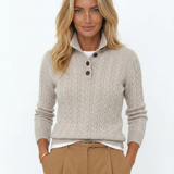 Arden Button-Up Cashmere Sweater